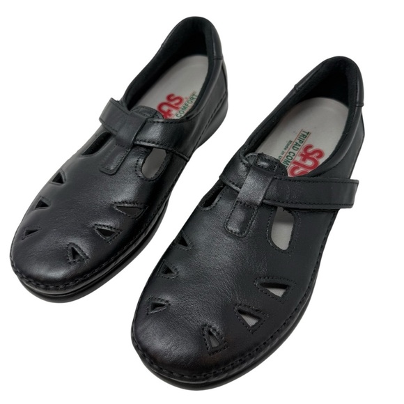 SAS Roamer Women’s Size 6.5 M Work Comfort Shoes Black Leather New - Picture 1 of 8